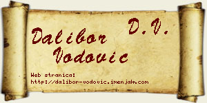 Dalibor Vodović vizit kartica